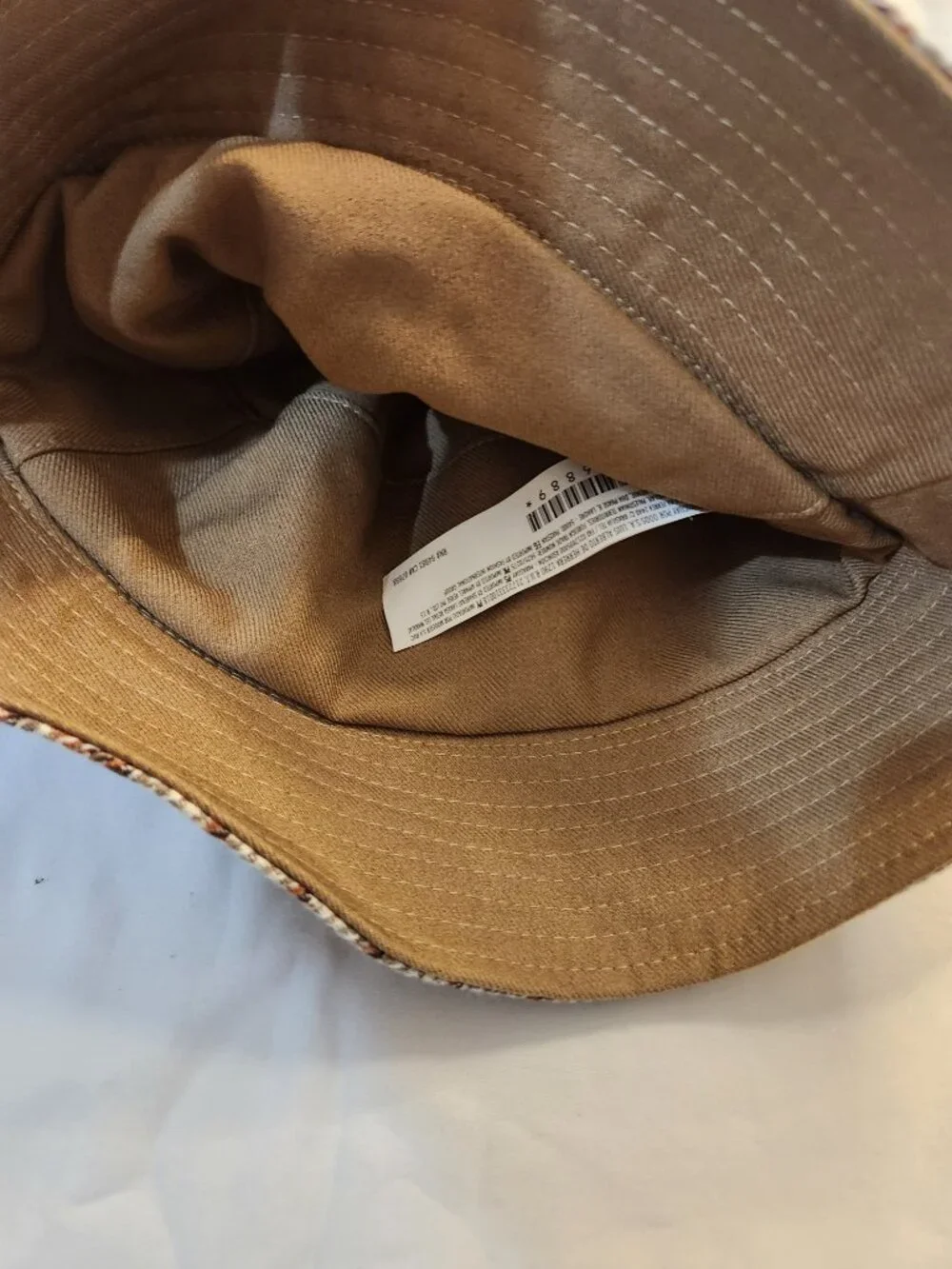 NWT Forever 21 Striped Bucket Hat Brown Tan White Unisex